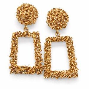 Sparkling Gold Statement Earrings